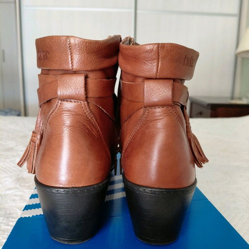 Hotter leather ankle boots used, brown, size 39
