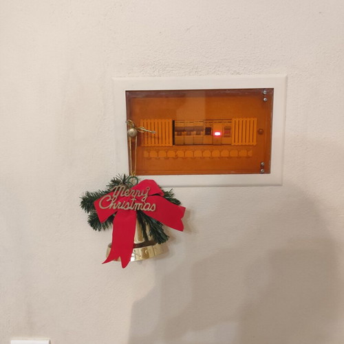 Christmas bell used, 11 cm height, 10 cm diameter