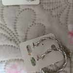 Hoop earrings new, two pairs, stainless steel, 5cm diameter