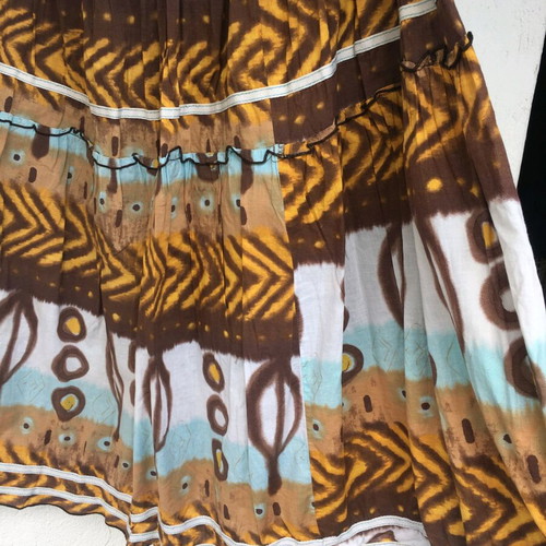 Cotton summer skirt XL/XXL like new, brown and colorful