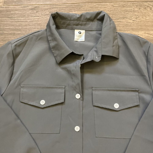 Women's Shirt gray size Small new, polyester blend