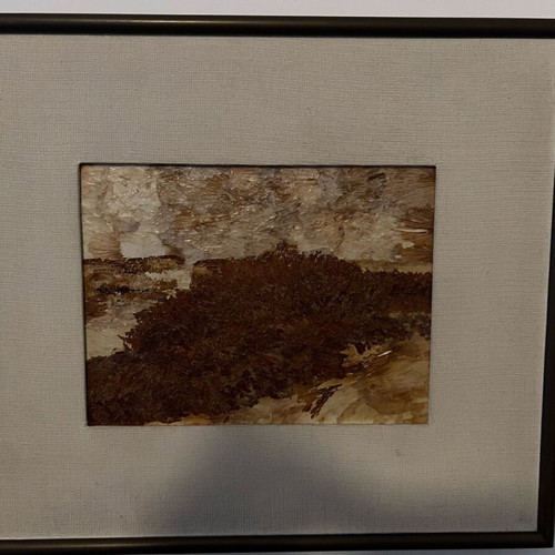 Painting used with leaves and frame 40x35