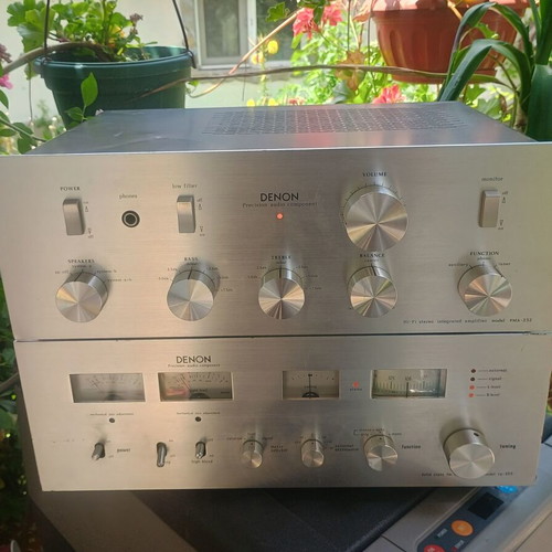 Denon TU-355 and PMA-232 vintage stereo amplifier set like new
