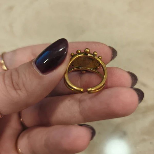 Ethnasia ring new, black and gold