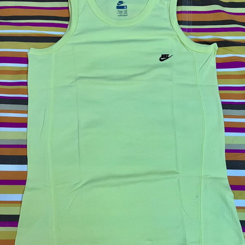 Nike sleeveless men's t-shirt, yellow, size S
