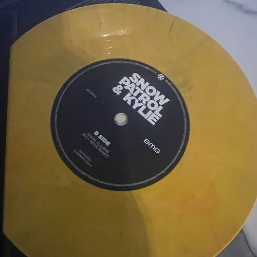 Kylie Minogue Snow Patrol βινύλιο περιορισμένης έκδοσης κίτρινο μάρμαρο 7 ιντσών
