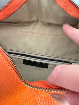 Leather bag orange like new