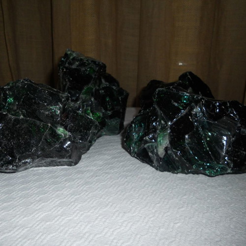 Decorative green glass mass new