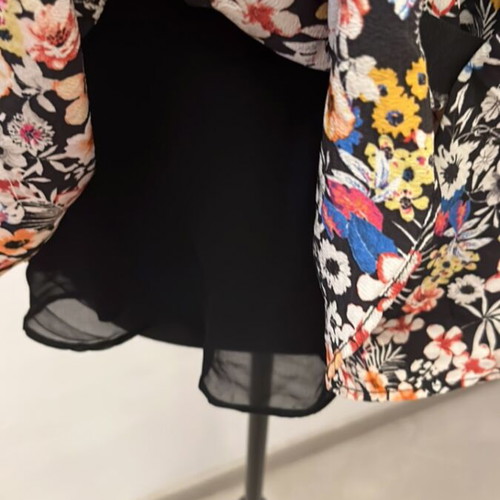 Vintage printed blouse in two layers like new, size S-M