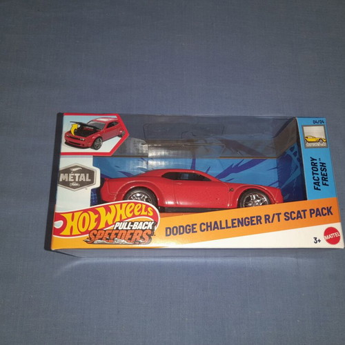 Hot Wheels Dodge Challenger R/T Scat Pack Pull Back Speeder new