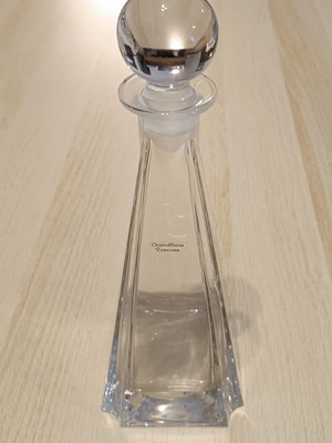 Crystal decanter with stopper Cristalleria Toscana used