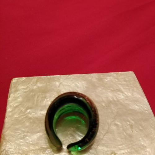 Murano ring new in green color