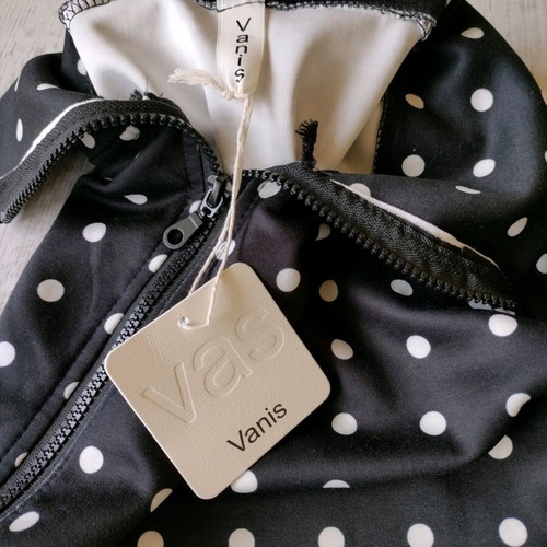 Sporty elegant women's set new, black with white dots