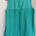 Green satin blouse by Next like new, zipper back, size XL