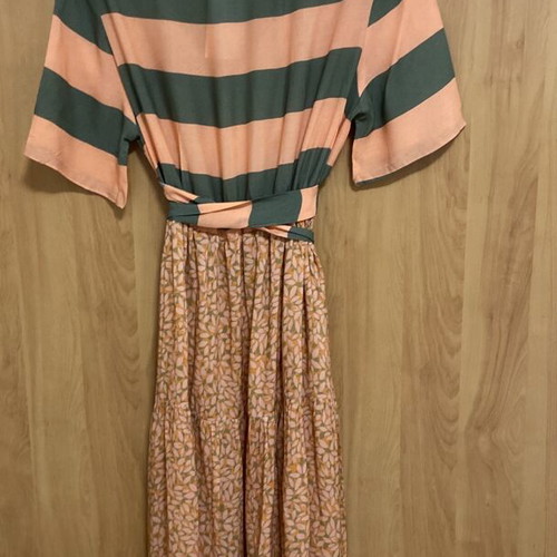 Madame Shoushou Roxandra Orange Floral Dress new, size large