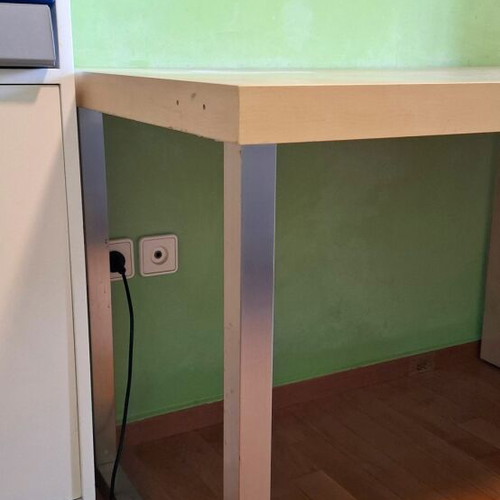 IKEA desk and large bookshelf set used, light birch wood