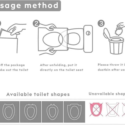 Disposable toilet seat cover new, pack of 20 pieces