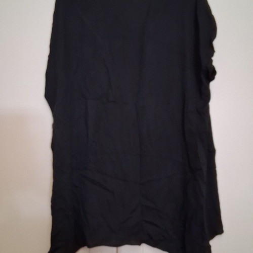 Shirt black comfortable V-neck asymmetrical hem like new