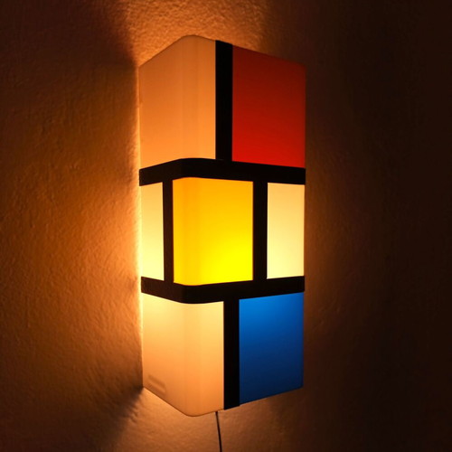 Wall Light Plexiglass Mondrian Style Bauhaus De Stijl Design new