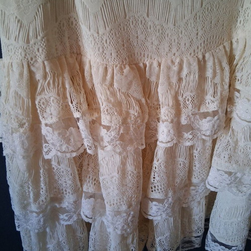 Vero Moda mini women's dress with lace like new, beige