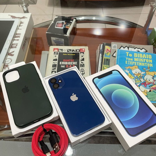 iPhone 12 mini 64 GB blue like new with accessories