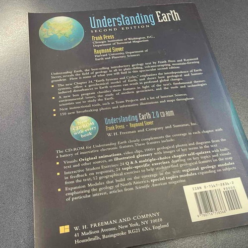Understanding Earth 2nd Edition by Frank Press and Raymond Siever new