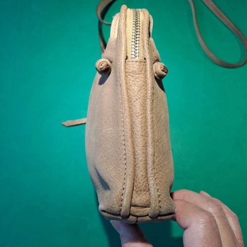 Kem small crossbody bag used, beige leather