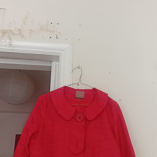 Milk & Honey fuchsia jacket like new, medium, cotton and silk