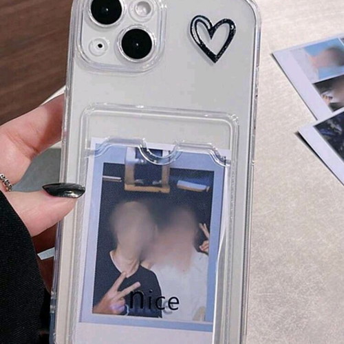 Transparent card holder shockproof case for iPhone 14 Plus new