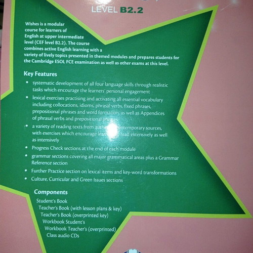 Wishes Level B2.2 Workbook unused, student's book