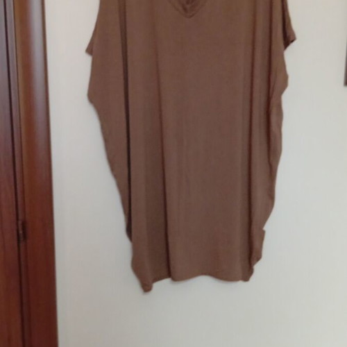 Makó short sleeve blouse used, very loose, brown