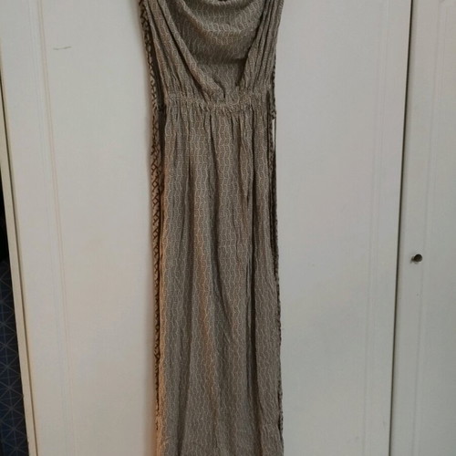 Dress LAK by Lakis Gavalas like new, gray and beige