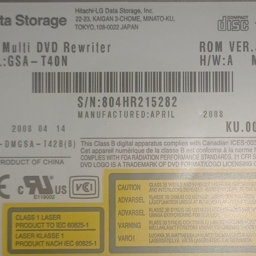 DVD H-L Data Storage GSA_T40N like new