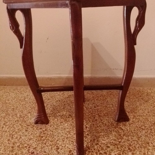 Wooden carved vintage coffee table used
