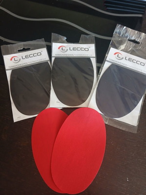 Thermo-adhesive patches, 4 pieces, black, dark blue and red