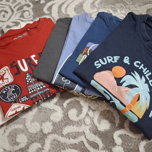 Orchestra t-shirt set used, pack of 7 for boys size 110 cm