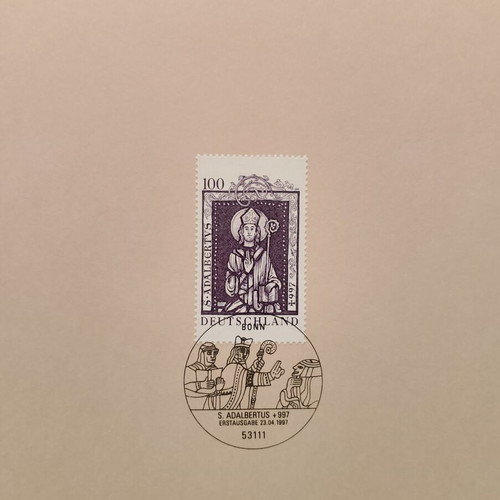 German 1997 stamp with Bonn first day cover