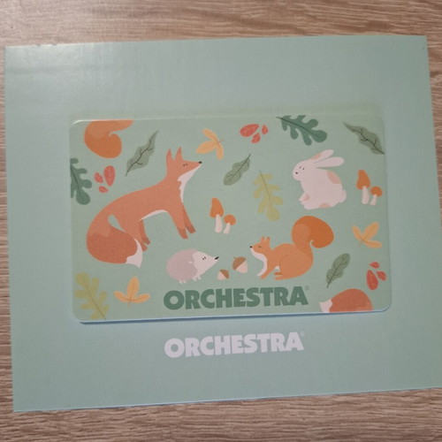 Orchestra gift card 50€ new with animal design holder