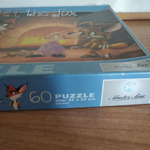 Puzzle used 60 pieces with Renart the Fox theme
