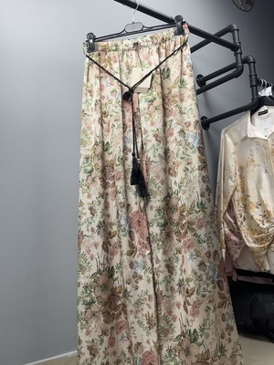 Women's floral wide-leg pants, one size