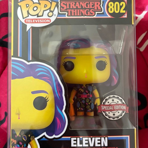 Funko Pop Eleven Stranger Things No. 802 Special Edition Black Light like new