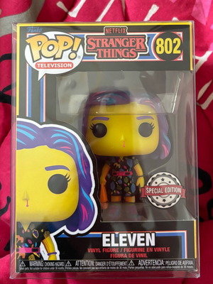 Funko Pop Eleven Stranger Things No. 802 Special Edition Black Light like new