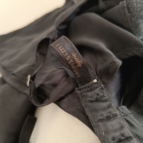 Intimissimi black negligee like new, satin with embroidered roses