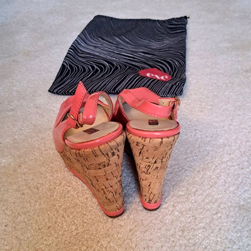 Exe coral platform shoes with cork like new, size 39
