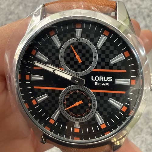 Lorus R3A61AX9 men's watch, chronograph, leather strap