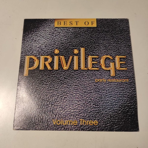Best of Privilege party restaurant volume 3 CD like new, electronic