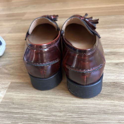 Bata loafers like new, real leather, size 36, brown and red