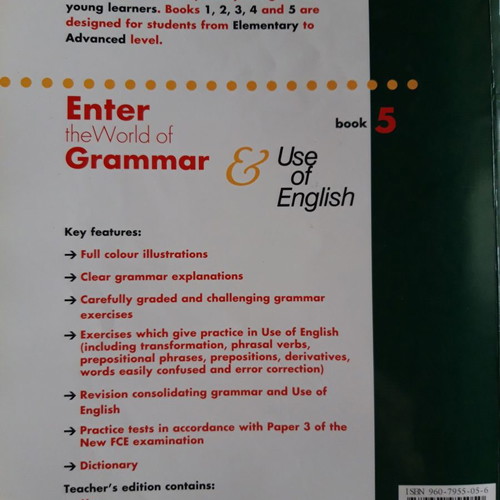 Enter the World of Grammar & Use of English Book 5 used