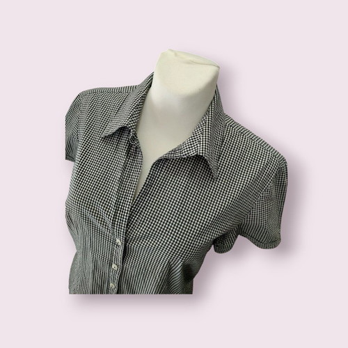 S.Oliver Summer Women's Shirt L-XL, 97% Cotton Checked, Like New