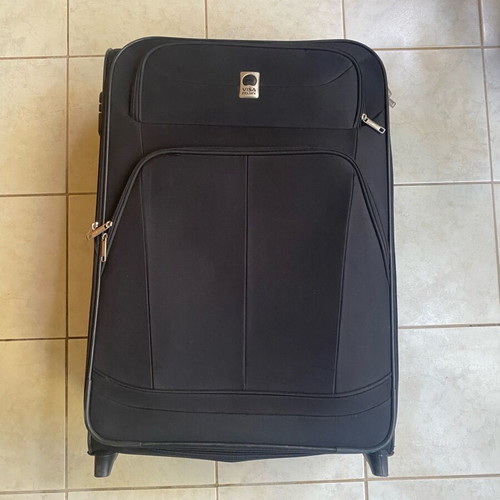 Delsey medium suitcase used, black